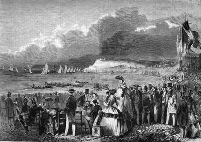 The regattas of Le Havre in 1857 by French School