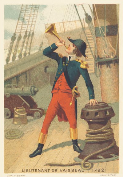 Lieutenant of a ship in 1792 by French School