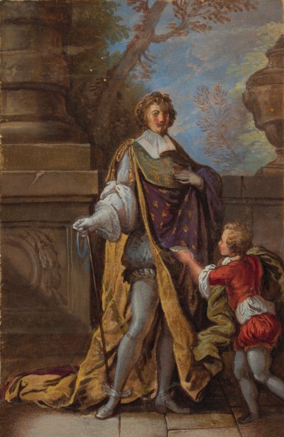 Louis XIII and a Page by French School