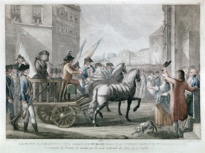 Marie-Antoinette Conducted to the Guillotine, Oct.16 by French School