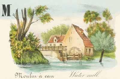 M: Water mill - Water mill by French School
