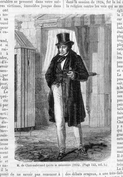M. de Chateaubriand Left the Ministry (1824) by French School