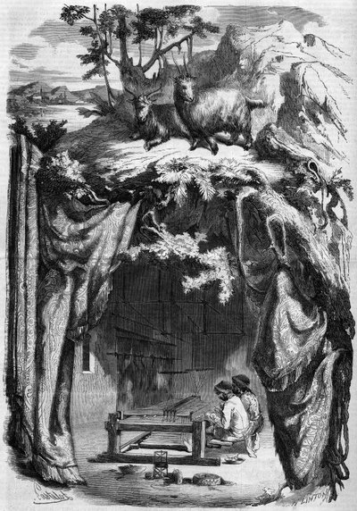 Manufacture of cashmere, India by French School