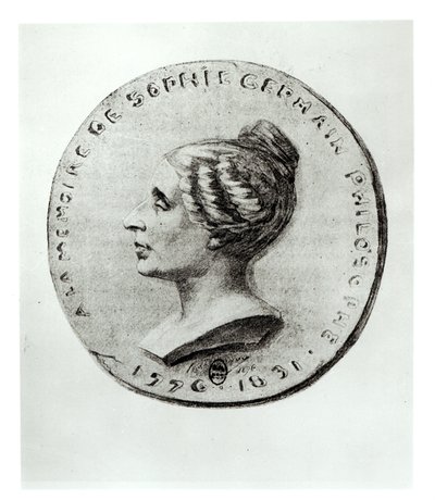 Medal depicting Sophie Germain by French School