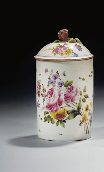 Mennecy Pommade Pot and Cover, c.1750-70 by French School