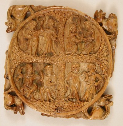 Mirror Case with Lovers by French School