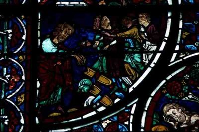 Moses Breaks the Tablets by French School