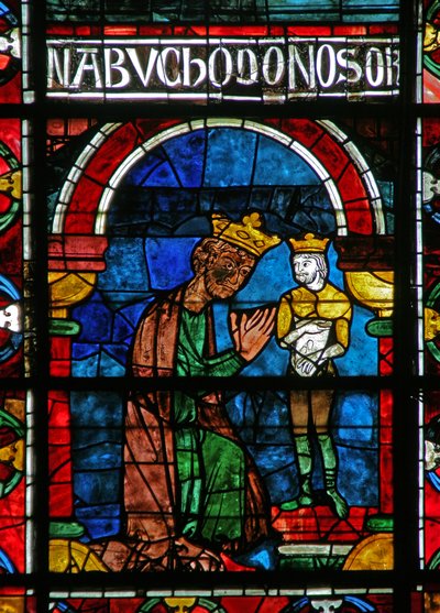 Nebuchadnezzar Worshipping an Idol by French School