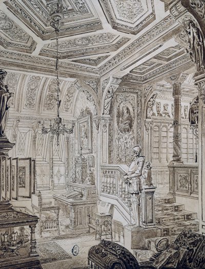 Neo-Renaissance style study by French School