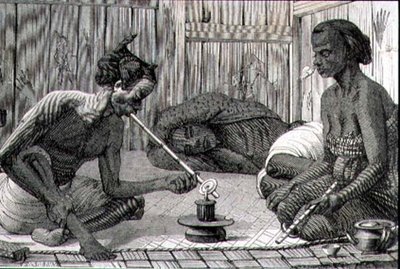 Opium Smokers in Borneo by French School