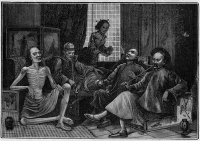 Opium smokers in the 19th century by French School