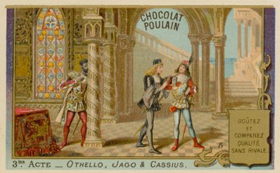 Othello, Chocolat Poulain Trade Card by French School