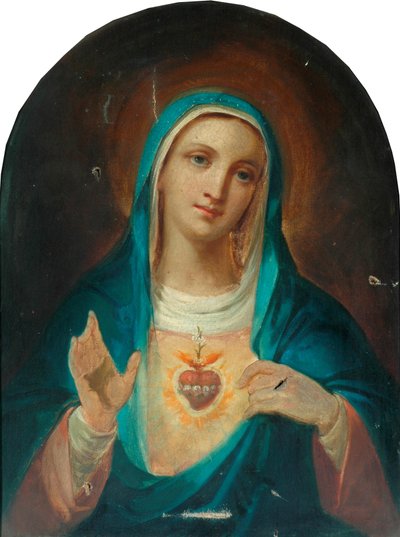Our Lady with the Sacred Heart by French School