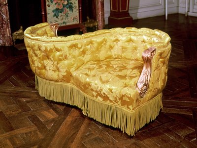Padded Love Seat, Napoleon III Period by French School