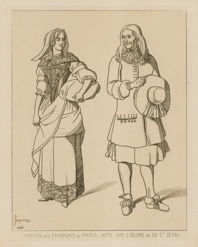 Peasants in the Vicinity of Paris, 1676 by French School