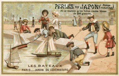 Perles du Japon trade card by French School