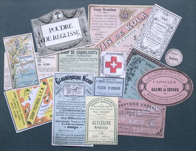 Pharmaceutical Labels, late nineteenth & early twentieth century by French School