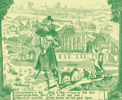 Plan of Clermont en Beauvais by French School