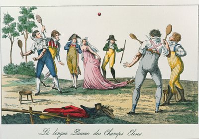 Playing tennis by French School