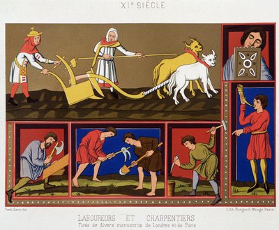 Ploughers and Carpenters by French School