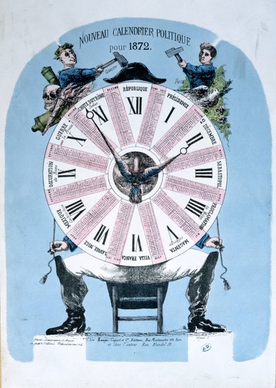 Political Calendar for 1872 by French School