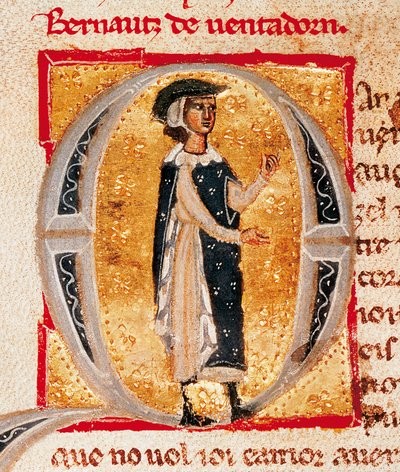 Portrait of Bernart de Ventadorn by French School