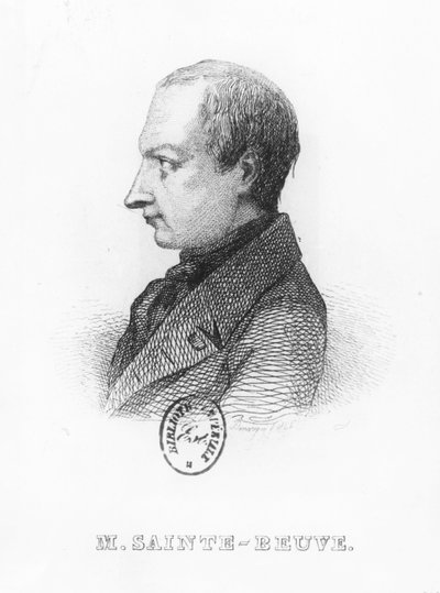 Portrait of Charles Augustin Saint-Beuve by French School