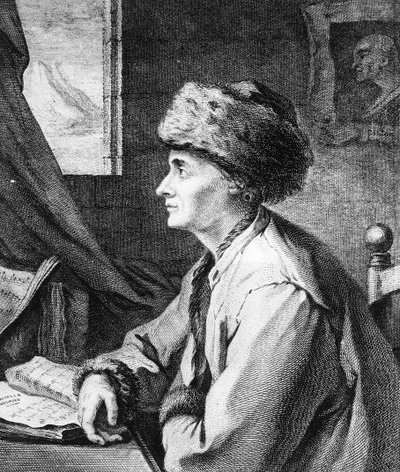 Portrait of Jean-Jacques Rousseau, c.1761 by French School
