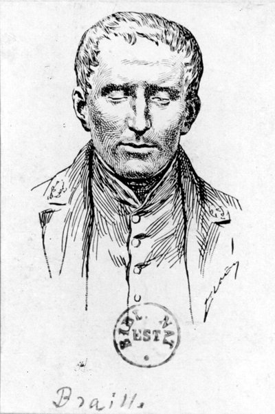Portrait of Louis Braille (1809-1852) by French School