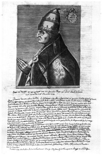 Portrait of Pope John XXII (1244-1334) by French School