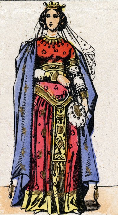 Portrait of Queen Nantilde by French School