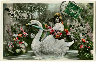 Postcard: Happy Easter by French School