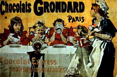 Poster Advertising Grondard Chocolates, Paris by French School