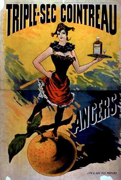 Poster Advertising Triple-Sec Cointreau, Angers by French School