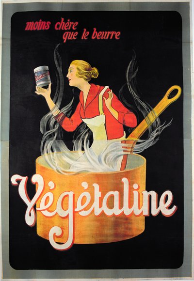 Poster advertising Vegetaline margarine by French School