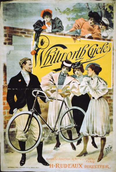 Poster advertising Whitworth Cycles, Paris by French School