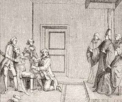 Prisoner Undergoing Torture by Brodequin, 1875 by French School