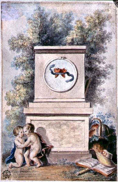 Putti at the Monument of Love by French School