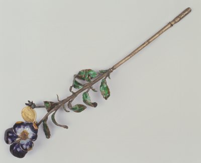 Quill penholder with pansy, 1862 by French School