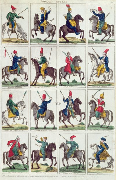Regional units of Russian cavalry by French School