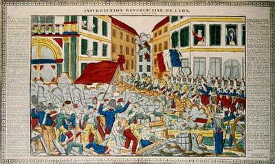 Republican Insurrection in Lyon, 9th-14th April 1834 by French School