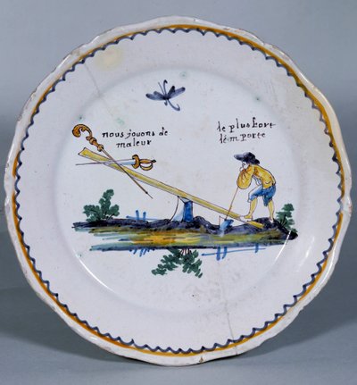 Revolutionary plate by French School