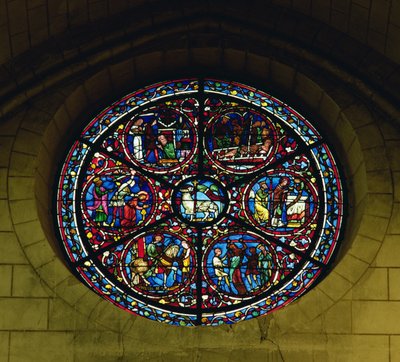 Rose window by French School