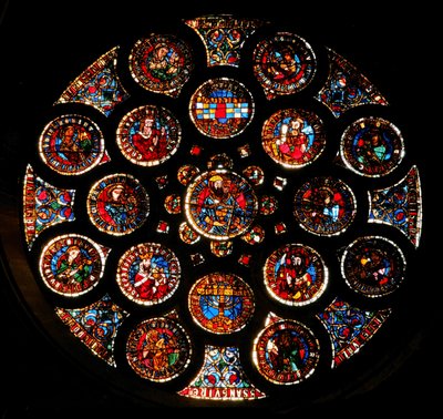 Rose window depicting the Old Covenant, c.1235 by French School