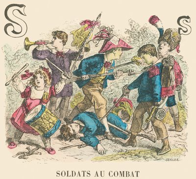 Soldiers in Combat by French School