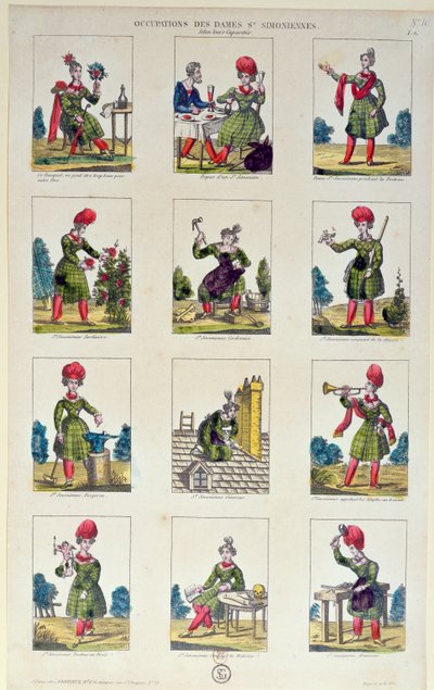 Saint-Simonian Women and their occupations, c.1830 by French School