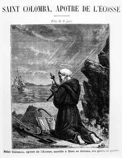 Saint Columba, Apostle of Scotland by French School