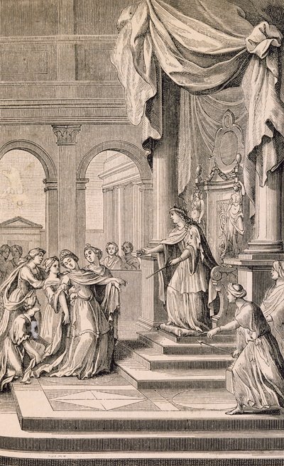 Scene from Esther by Jean Racine by French School