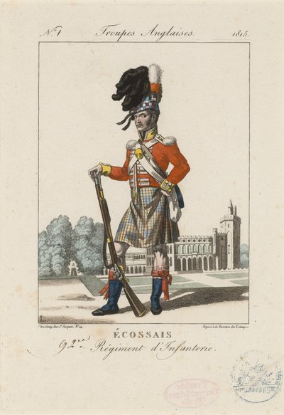 Scottish 92nd Infantry Regiment, c.1815 by French School