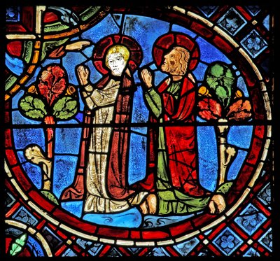 Ss Simon and Jude pray by French School